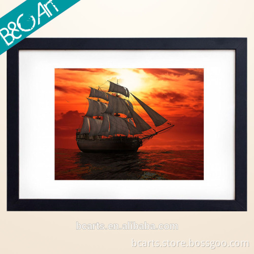 Z(1234) impressionist sea boat art painting designs